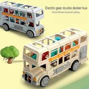 اتوبوس دو طبقه چرخ دنده ای موزیکال gear retro bus_اسباب بازی
